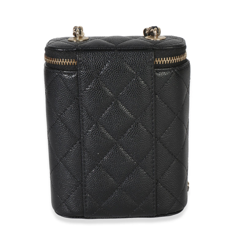 Chanel  Quilted Small Caviar Vertical Coco Beauty Vanity Case