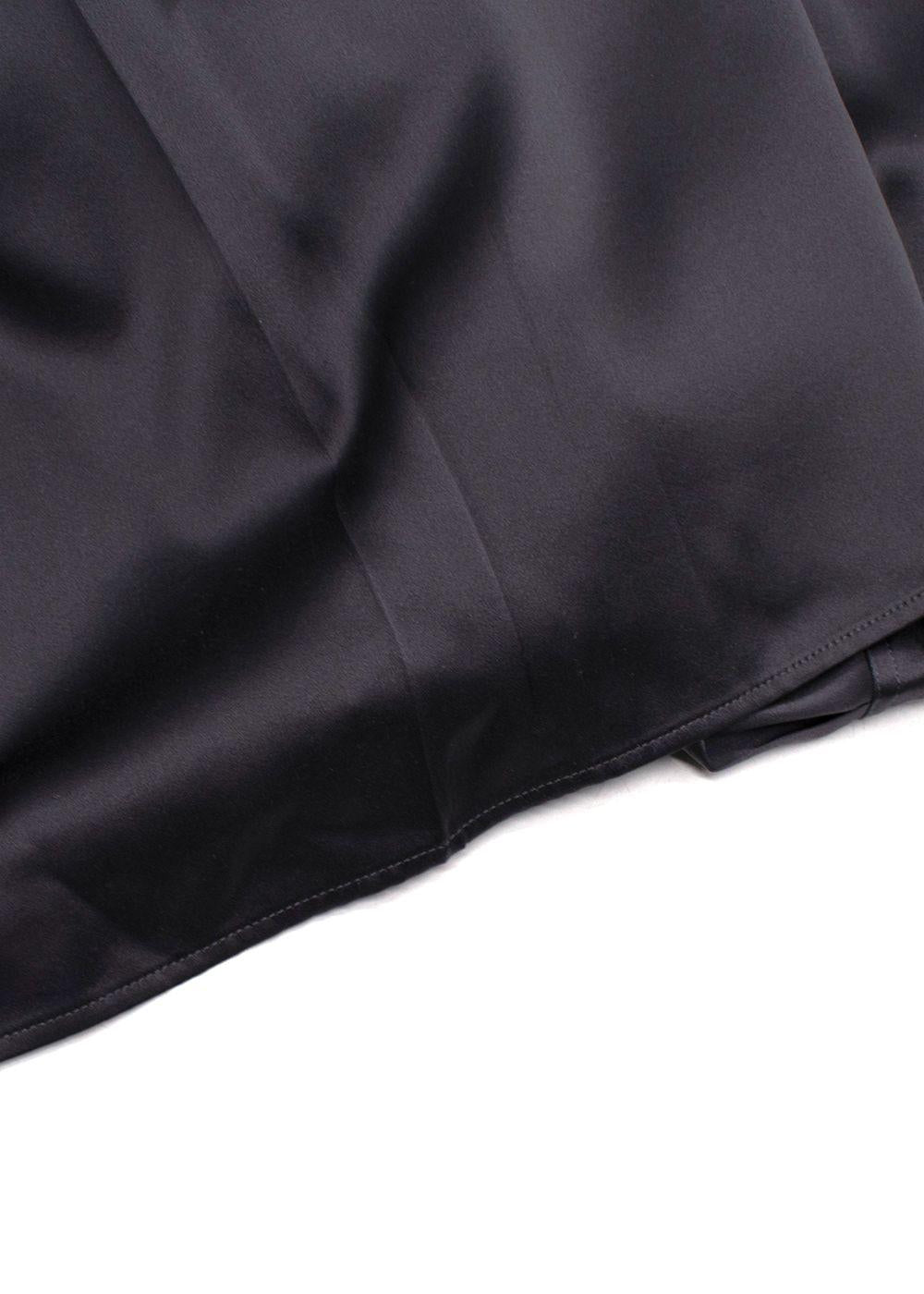 Joseph Grey Belted Silk Dress