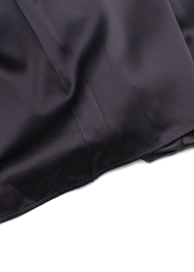 Joseph Grey Belted Silk Dress