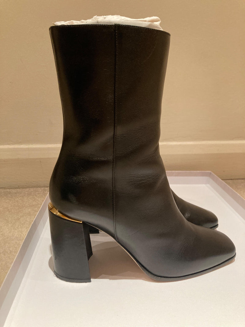 Jimmy Choo Black Leather Loren Boots