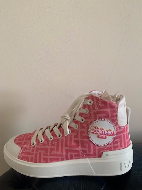 Balmain x Barbie B Court Monogram Sneakers