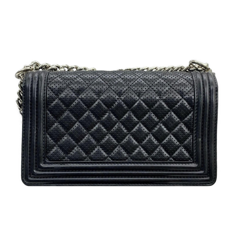 Chanel Black Perforated Boy Bag