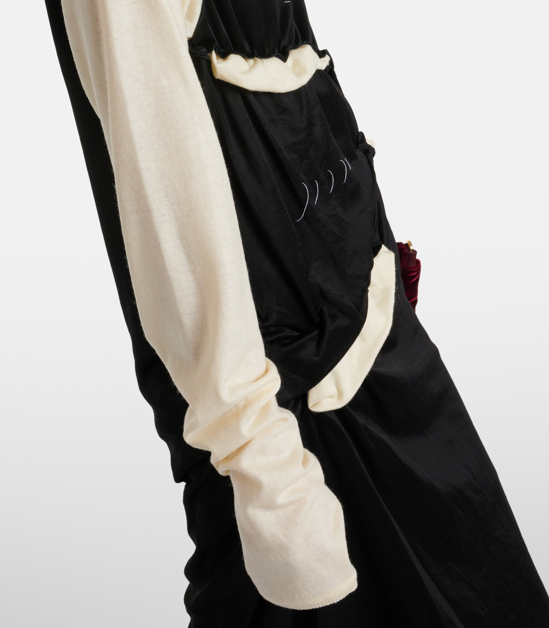 Maison Margiela Spliced Gathered Jersey Midi Dress