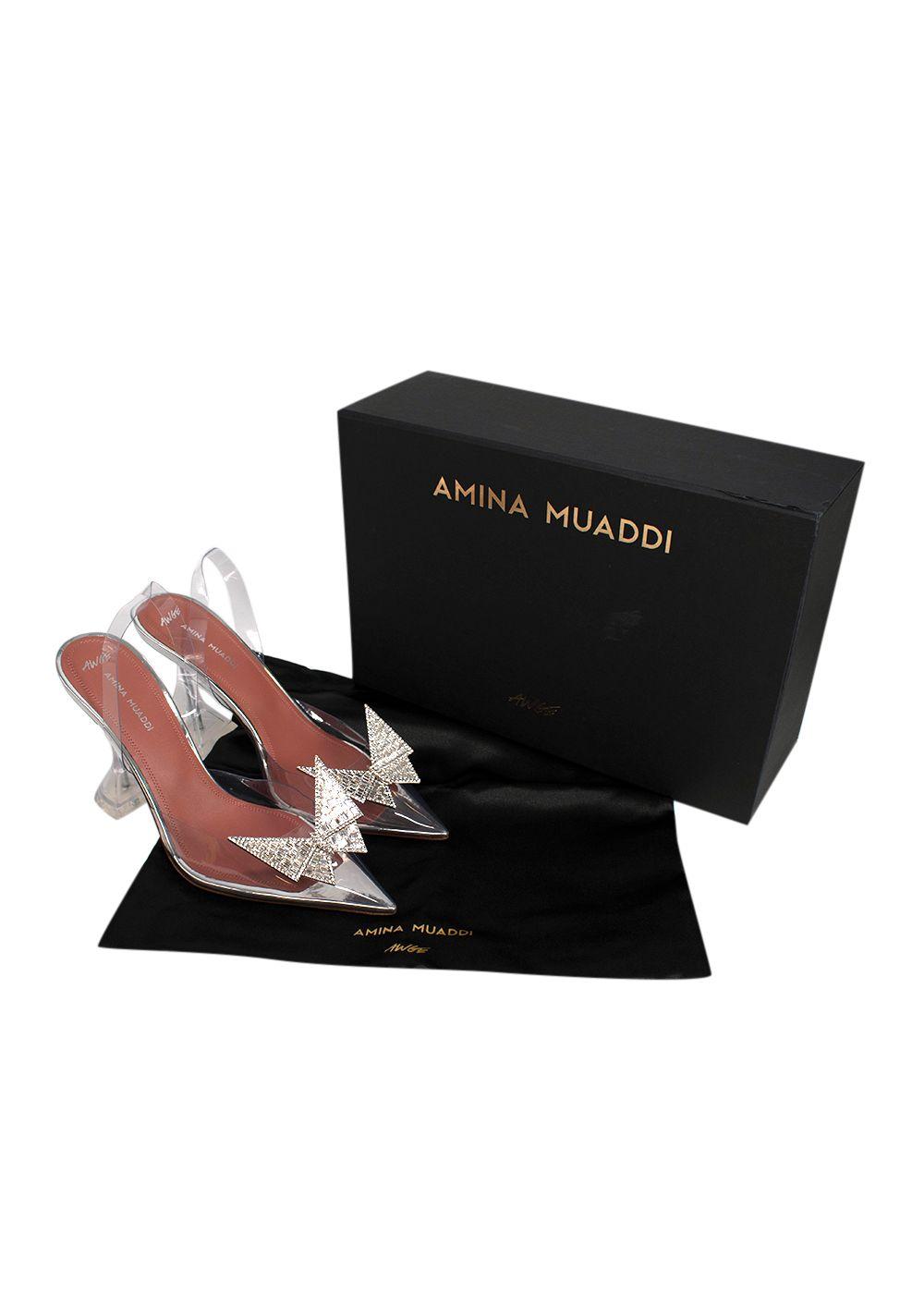 Amina Muaddi x Awge Phoenix Crystal Embellished Butterfly Pumps
