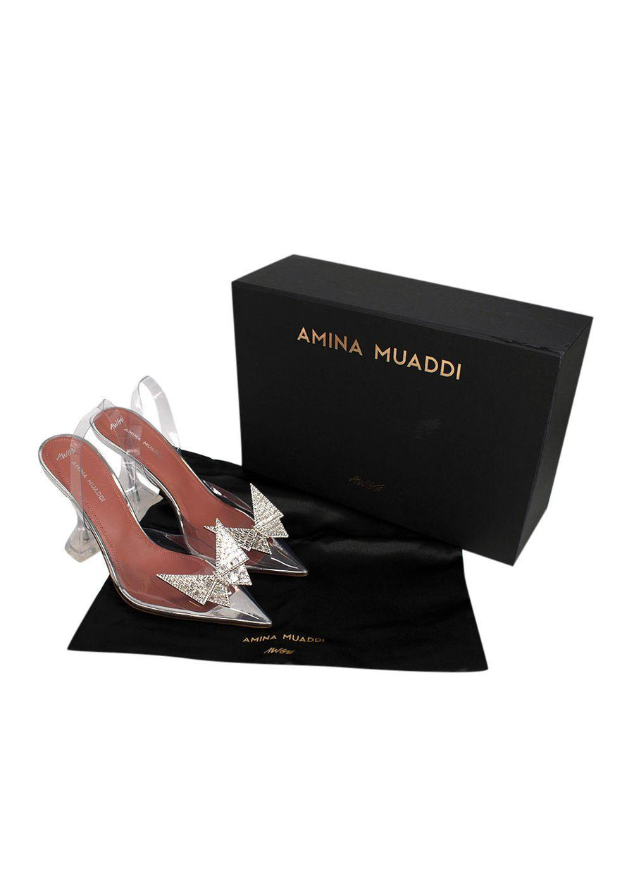 Amina Muaddi x Awge Phoenix Crystal Embellished Butterfly Pumps