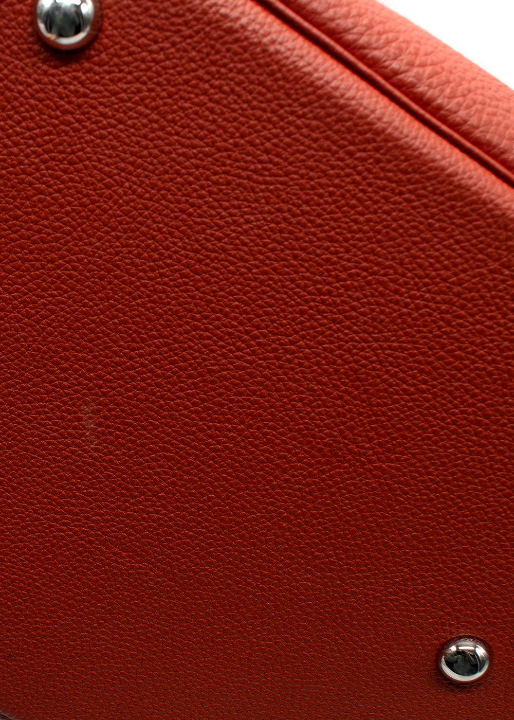 Hermes  Bolide 45in Brique Togo Leather  with Palladium Hardware