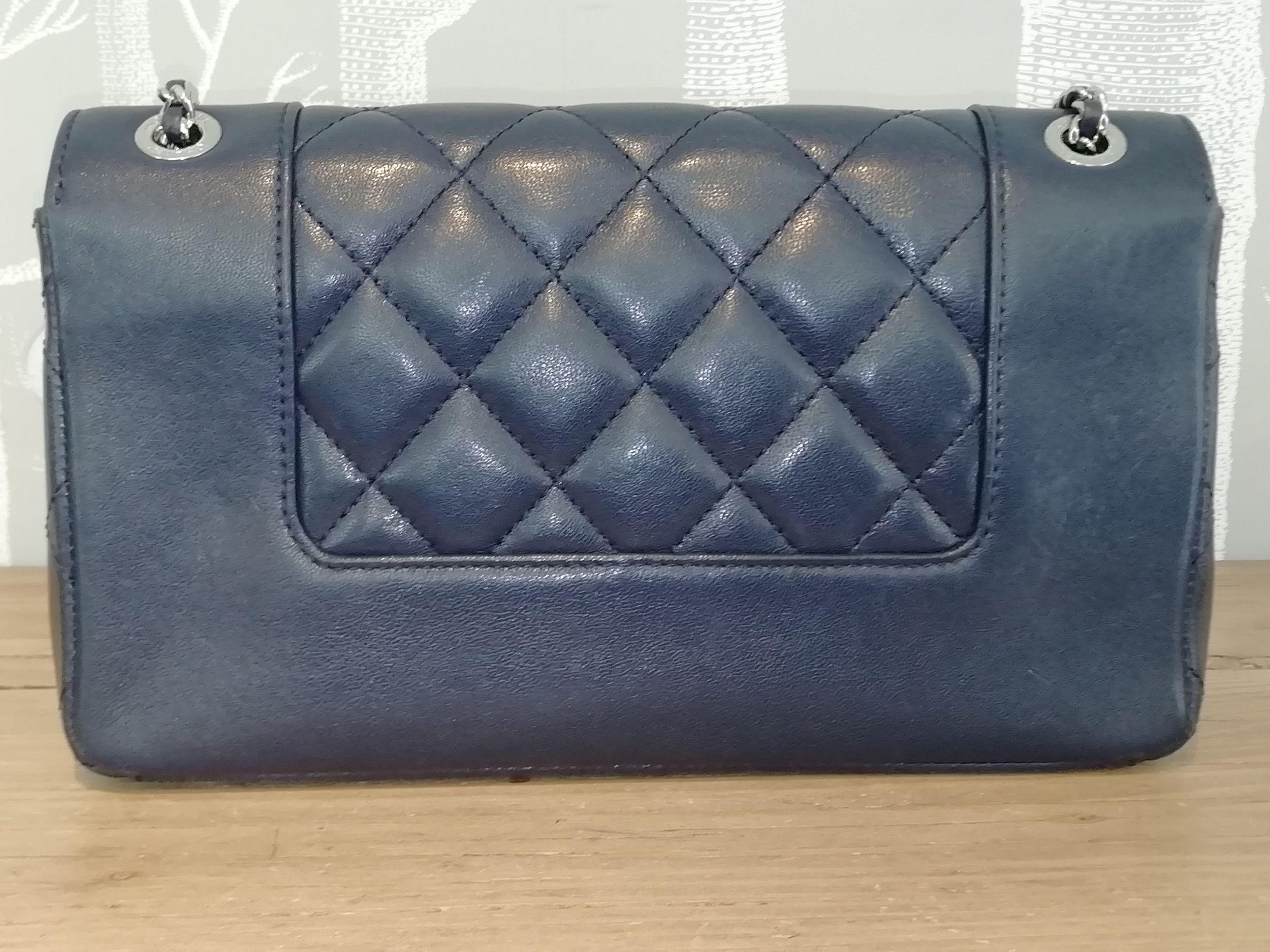 Chanel Blue Mademoiselle Single Flap Bag