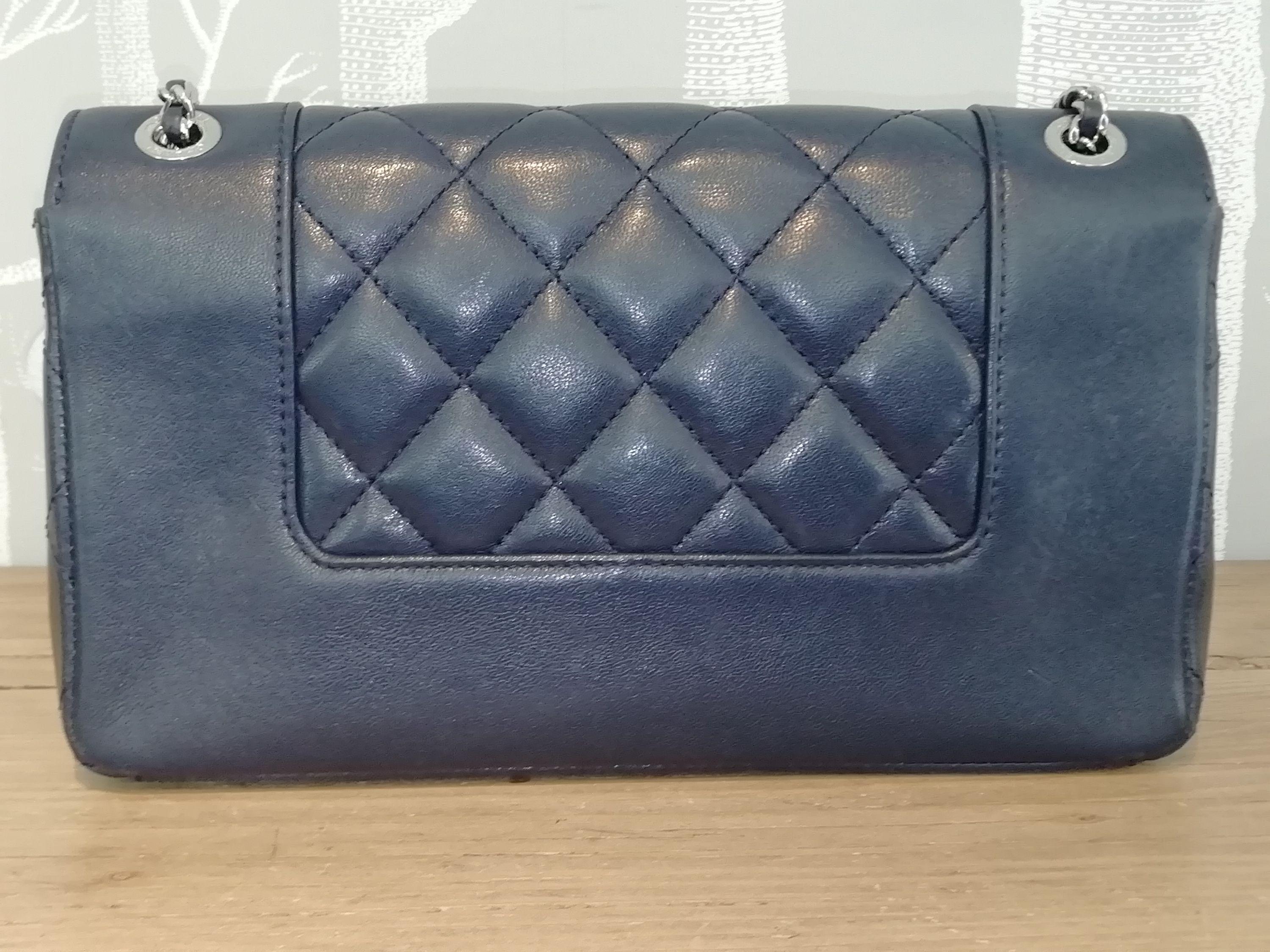 Chanel Blue Mademoiselle Single Flap Bag