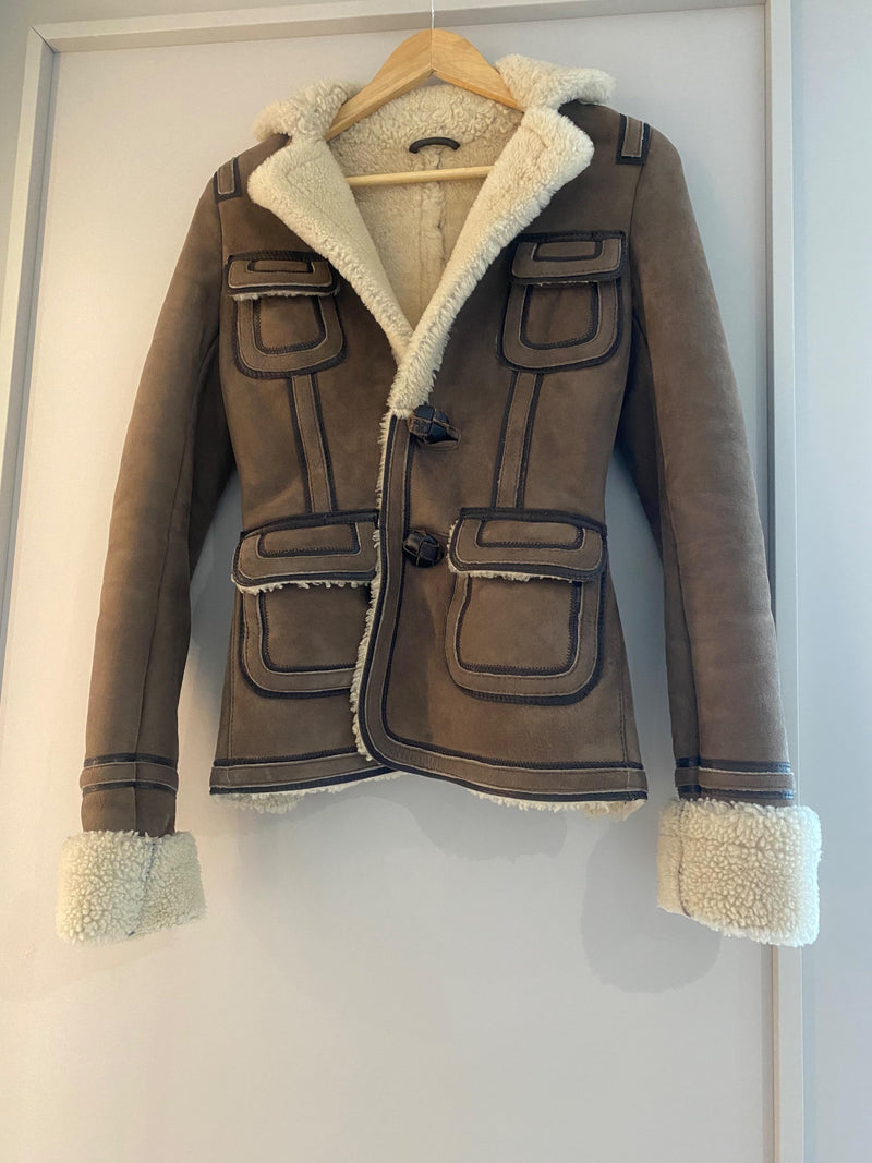 Brown Leather & Shearling Jacket
