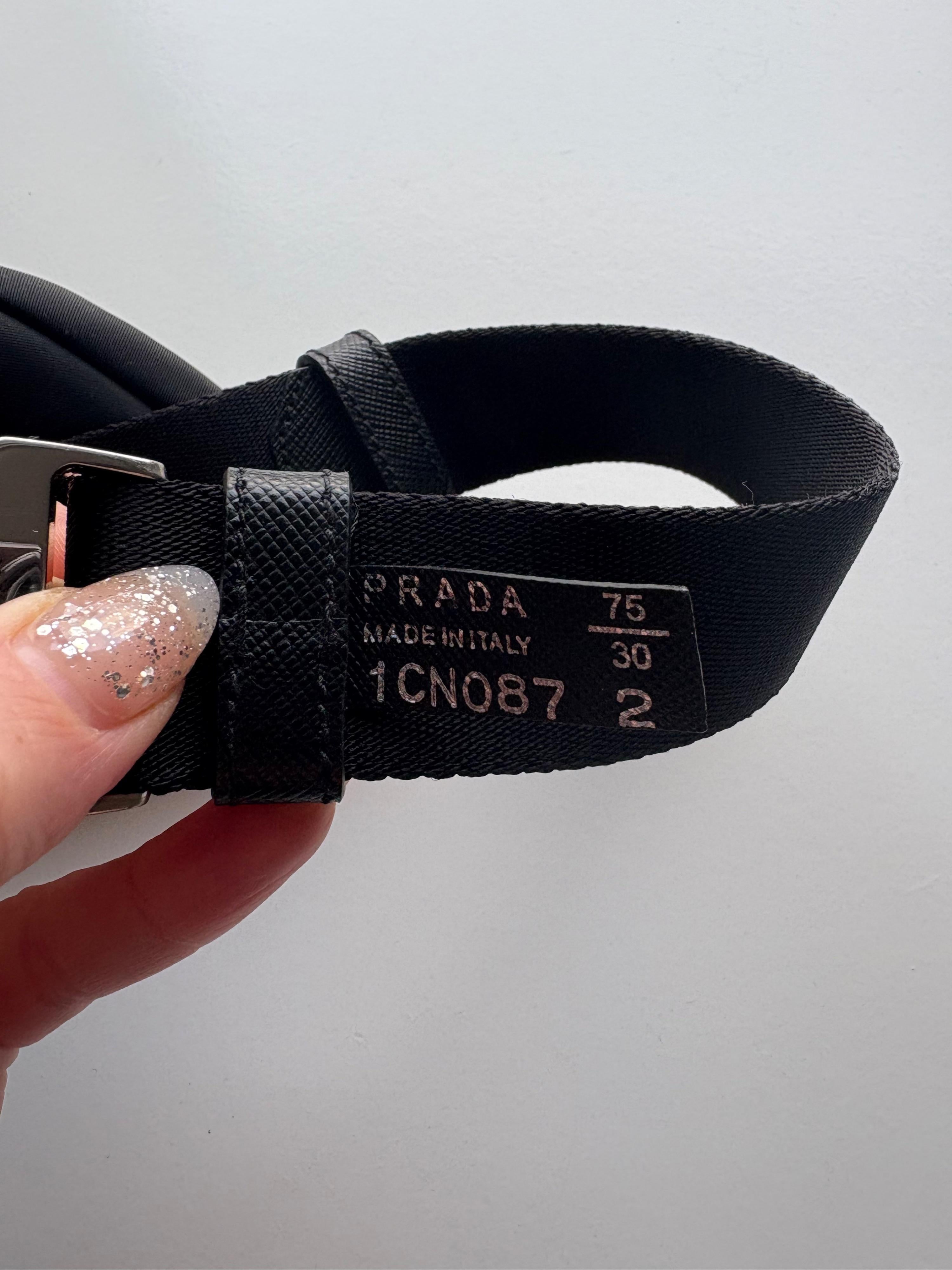 Prada Black Nylon Belt Bag