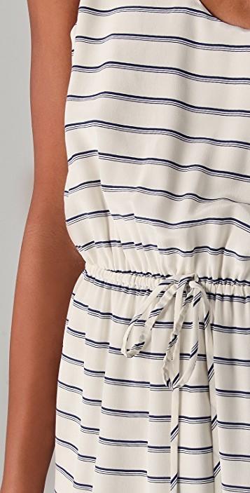 Joie Porcelain Silk Striped Dress