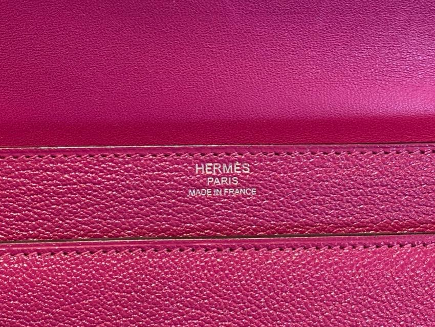 Hermes Magnolia Mysore Goatskin Verrou Clutch PHW