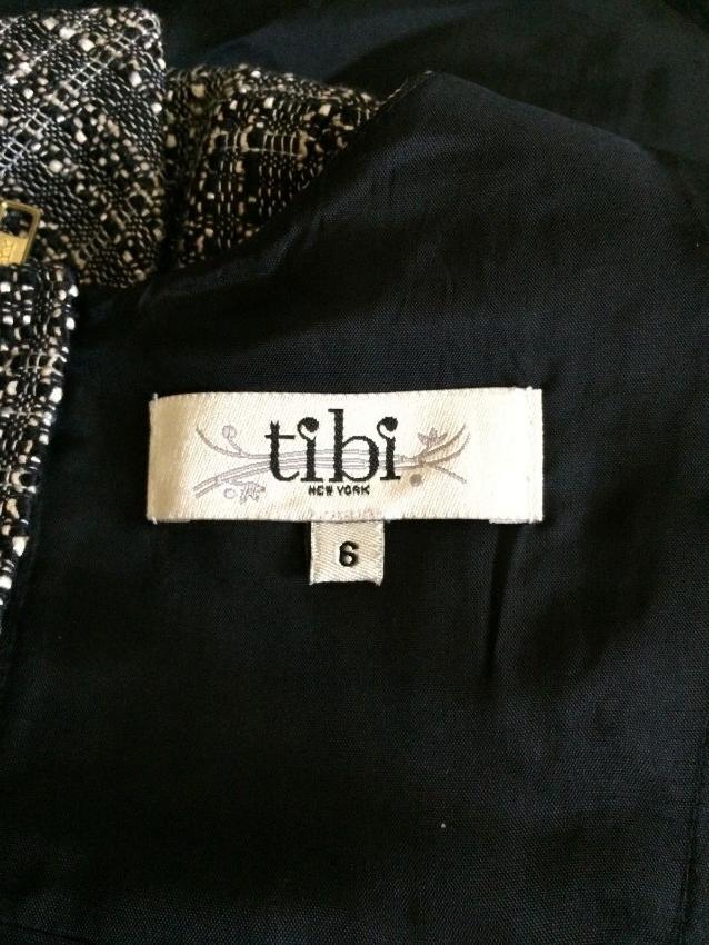 Tibi black and white bow embellished dress