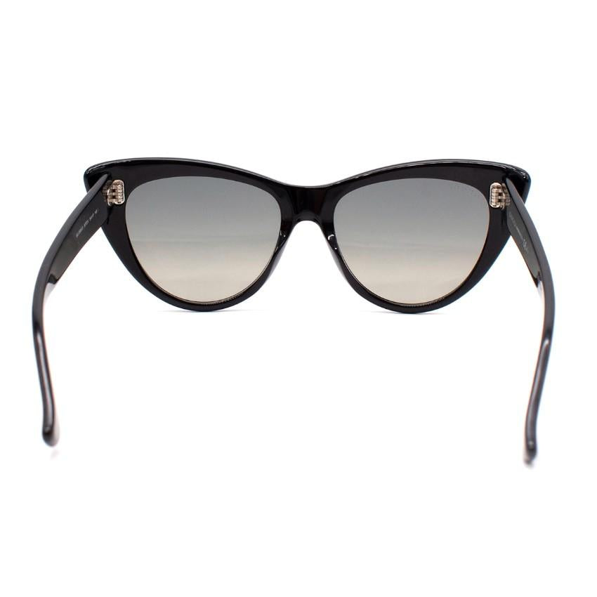 Gucci Black Cat Eye Mother of Pearl Embellished Sunglasses