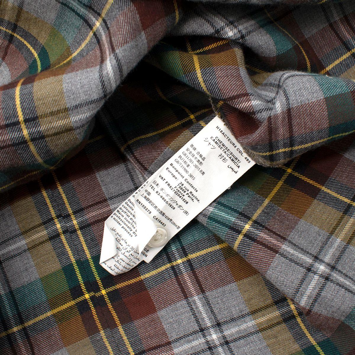 Blue & Green Plaid Flannel Shirt