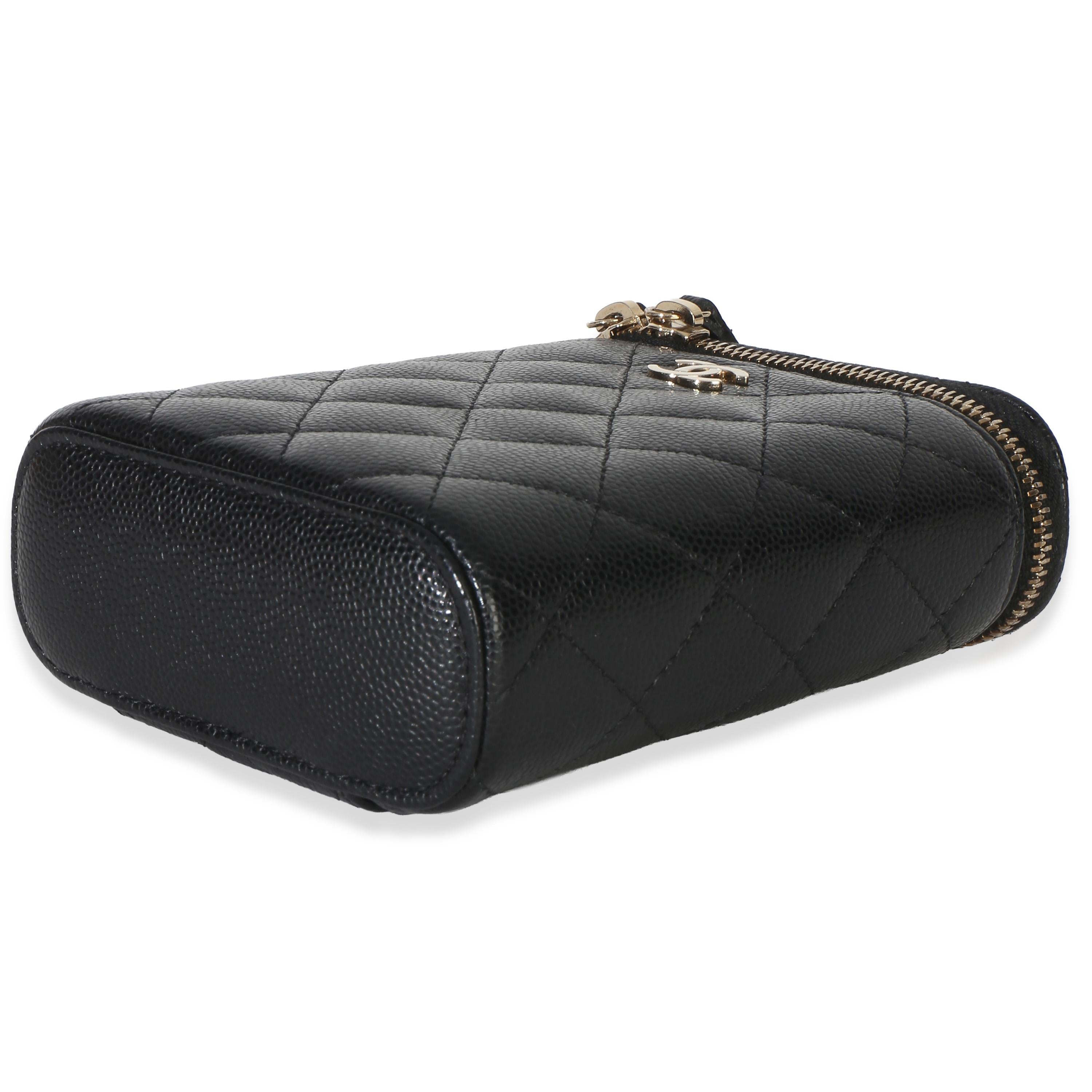 Chanel  Quilted Small Caviar Vertical Coco Beauty Vanity Case