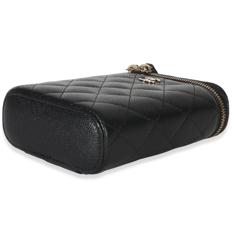 Chanel  Quilted Small Caviar Vertical Coco Beauty Vanity Case