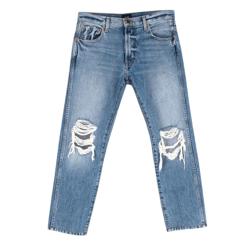Khaite Blue Denim Kyle Distressed Jeans