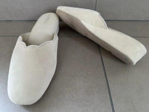 Ivory Scalloped Bedroom Slippers