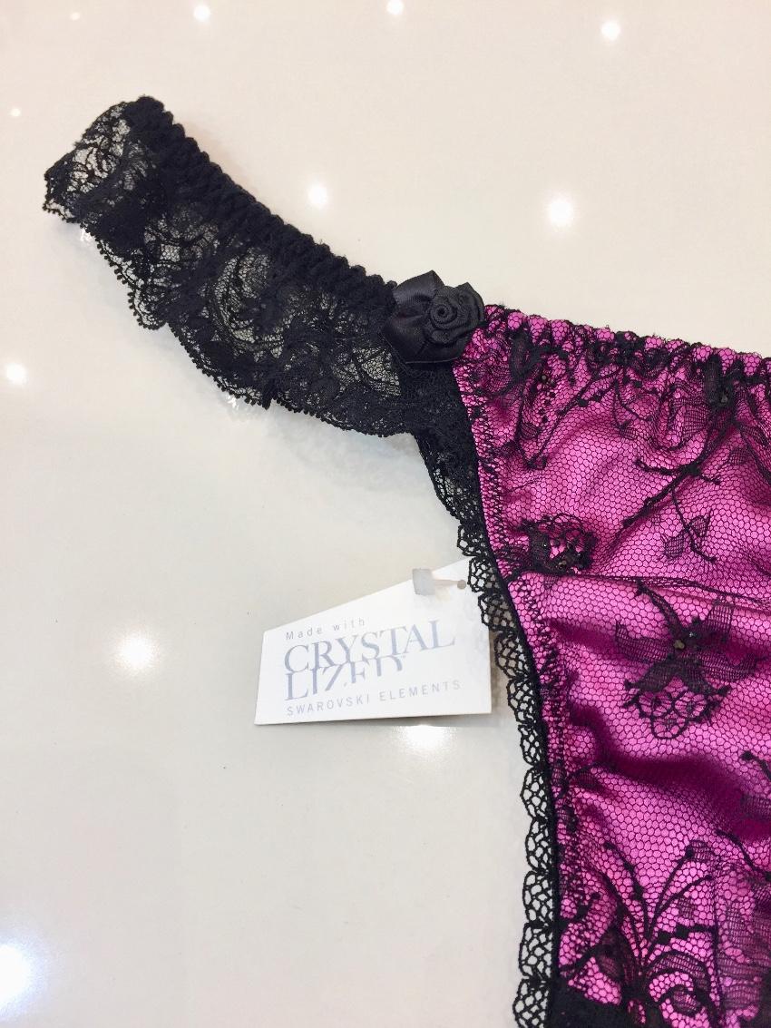 I.D Sarrieri Chantilly Lace & Swarovski Crystal Plunge Bra Set