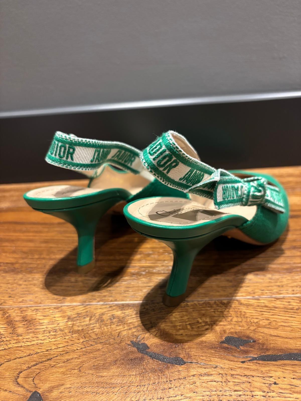 Dior Green J'adior Slingback Sandals