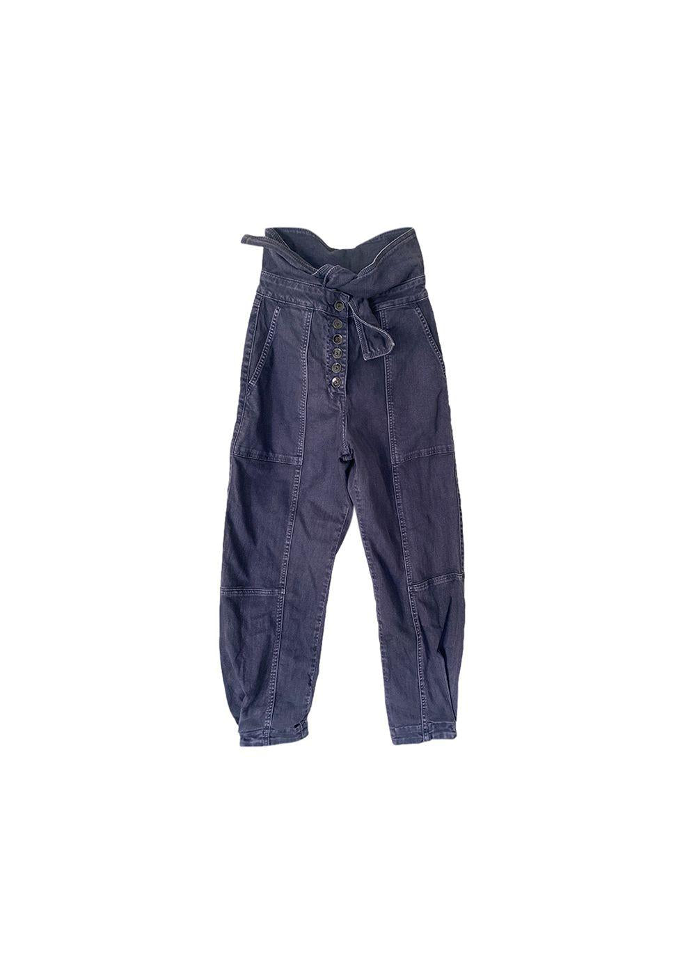 Dark denim Briar paperbag waist jeans