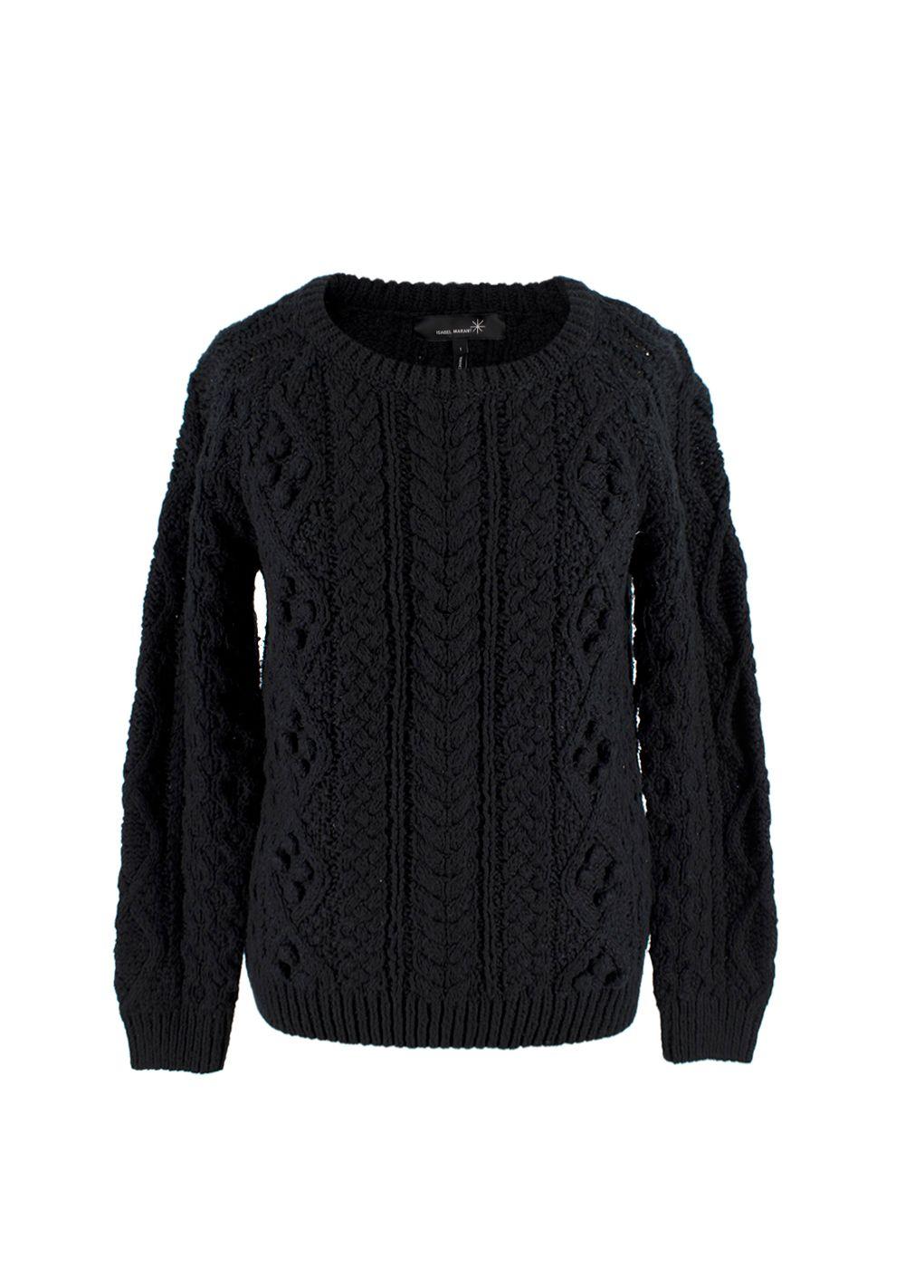 Isabel Marant Black Cable Knit Jumper