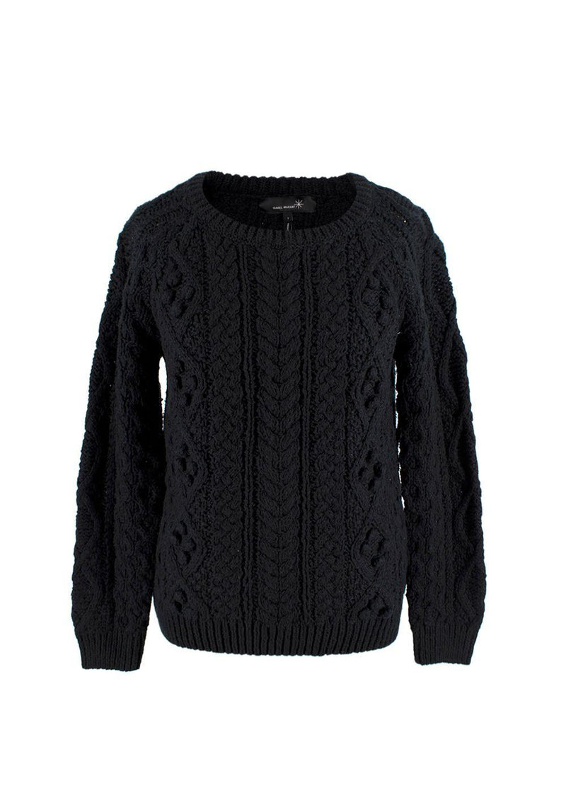 Isabel Marant Black Cable Knit Jumper