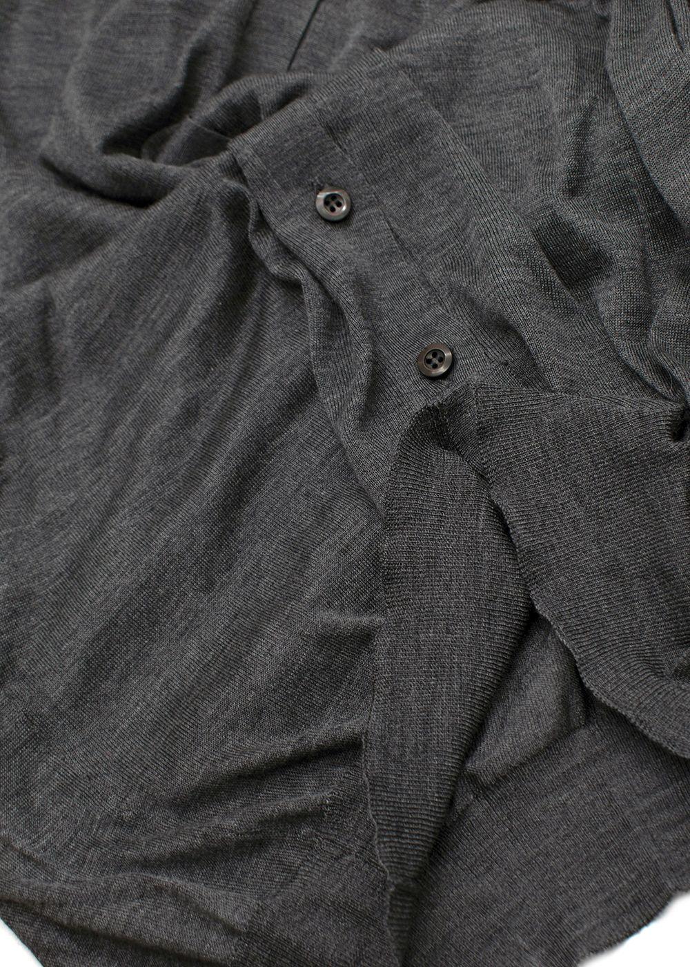 Prada Grey Super Fine Knit Cardigan