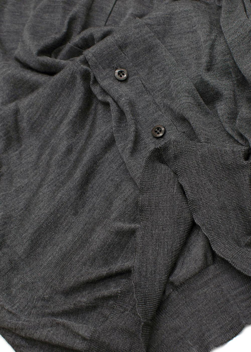Prada Grey Super Fine Knit Cardigan