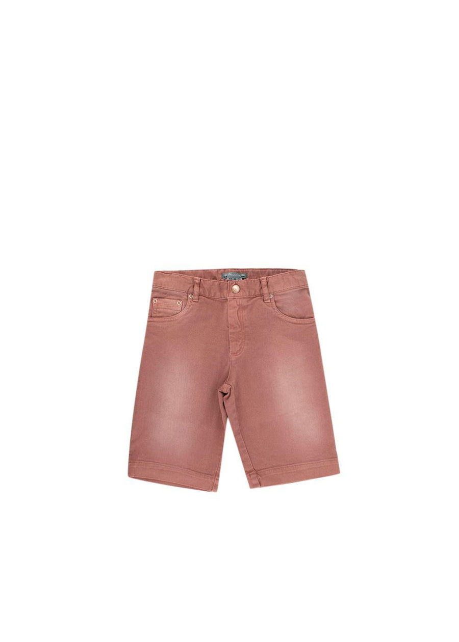 Kids 8Y Washed Pink Denim Shorts