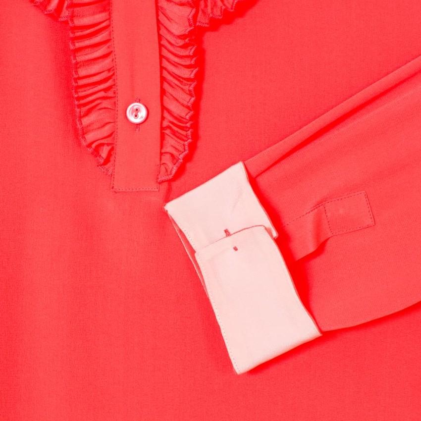 Paul Smith Coral Silk Crepe Shift Dress