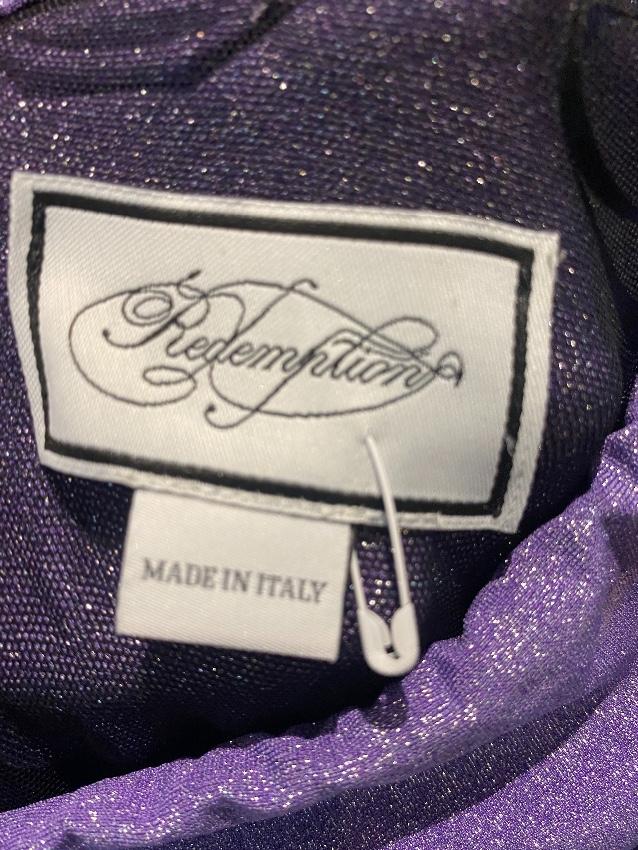 Redemption Lilac One-shoulder ruched metallic stretch-jersey dress