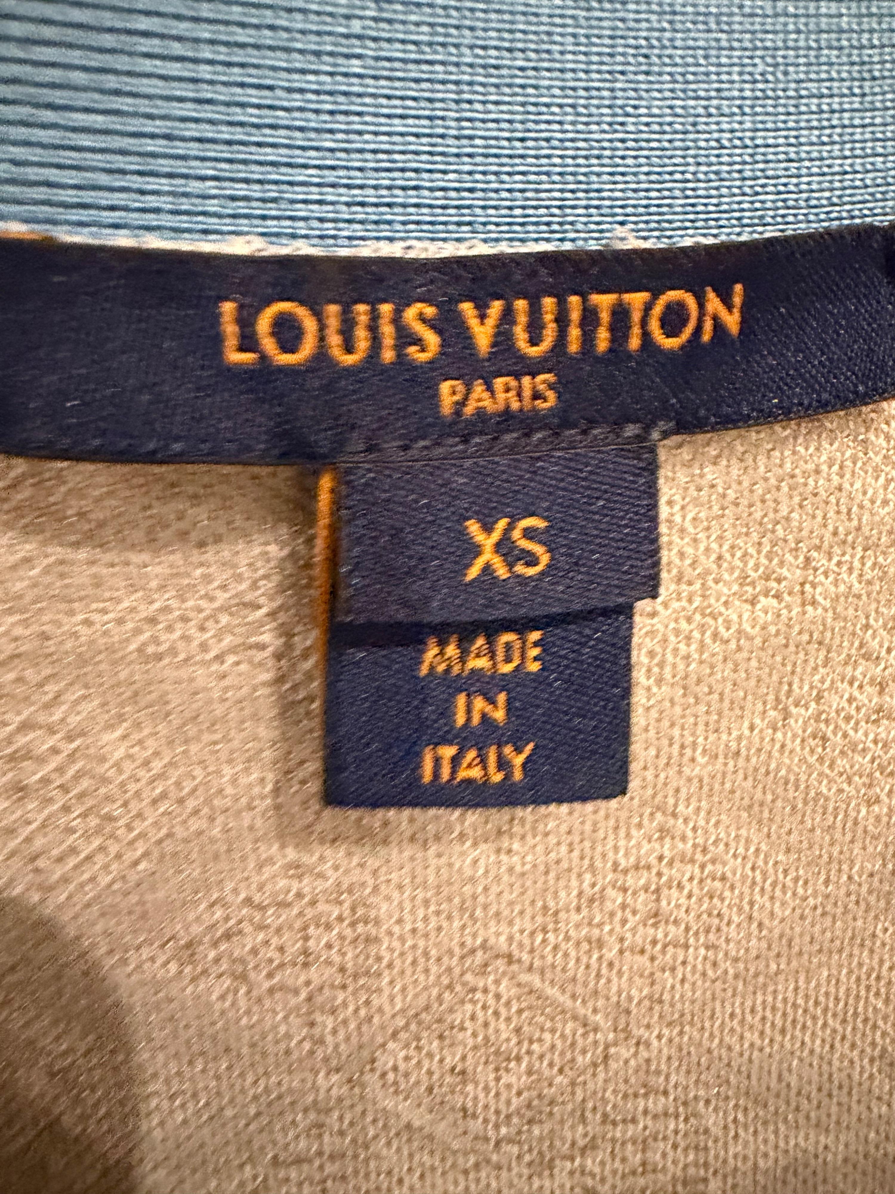 Louis Vuitton White and Blue Cardigan