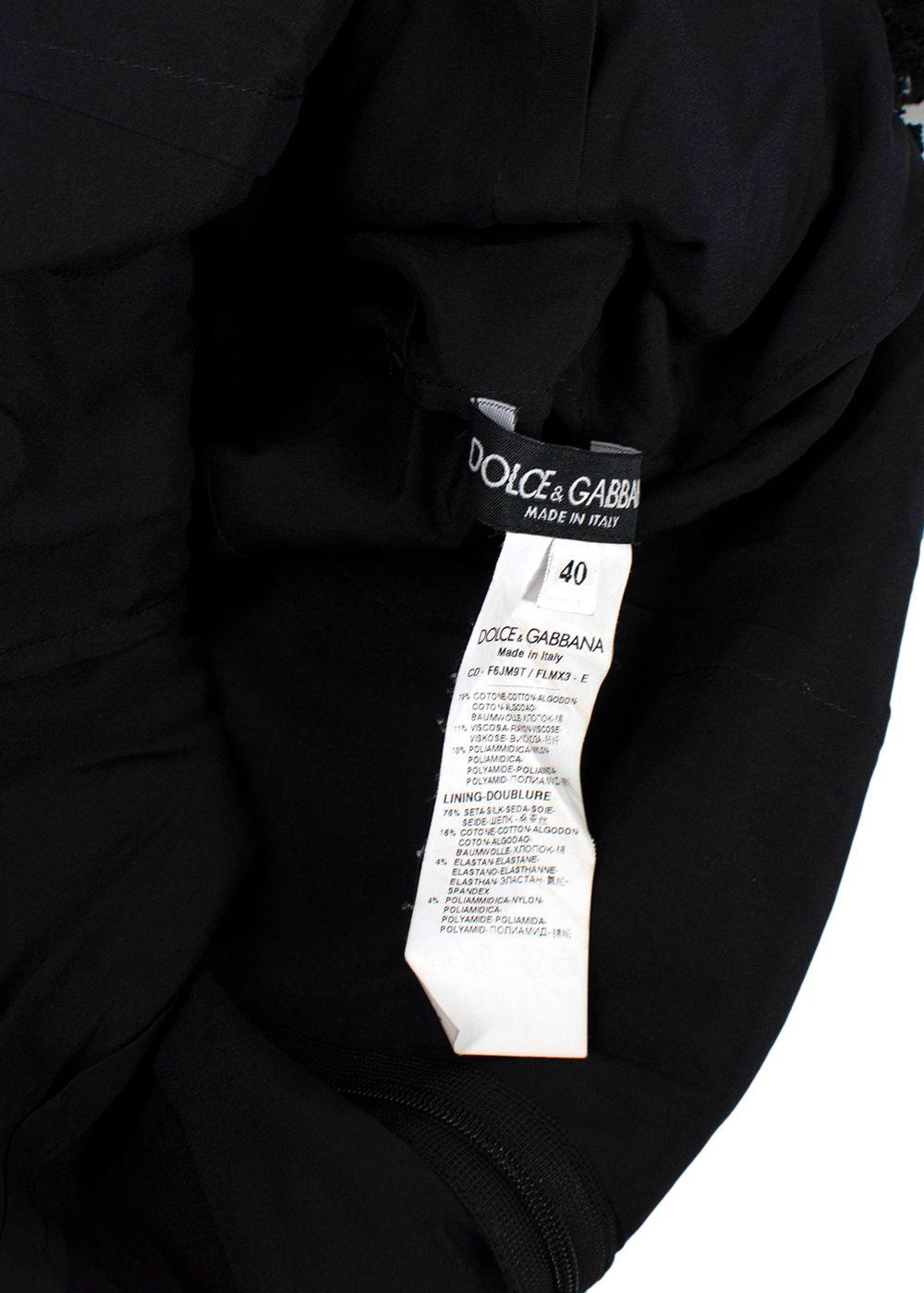 Dolce & Gabbana Black Lace Mini Dress
