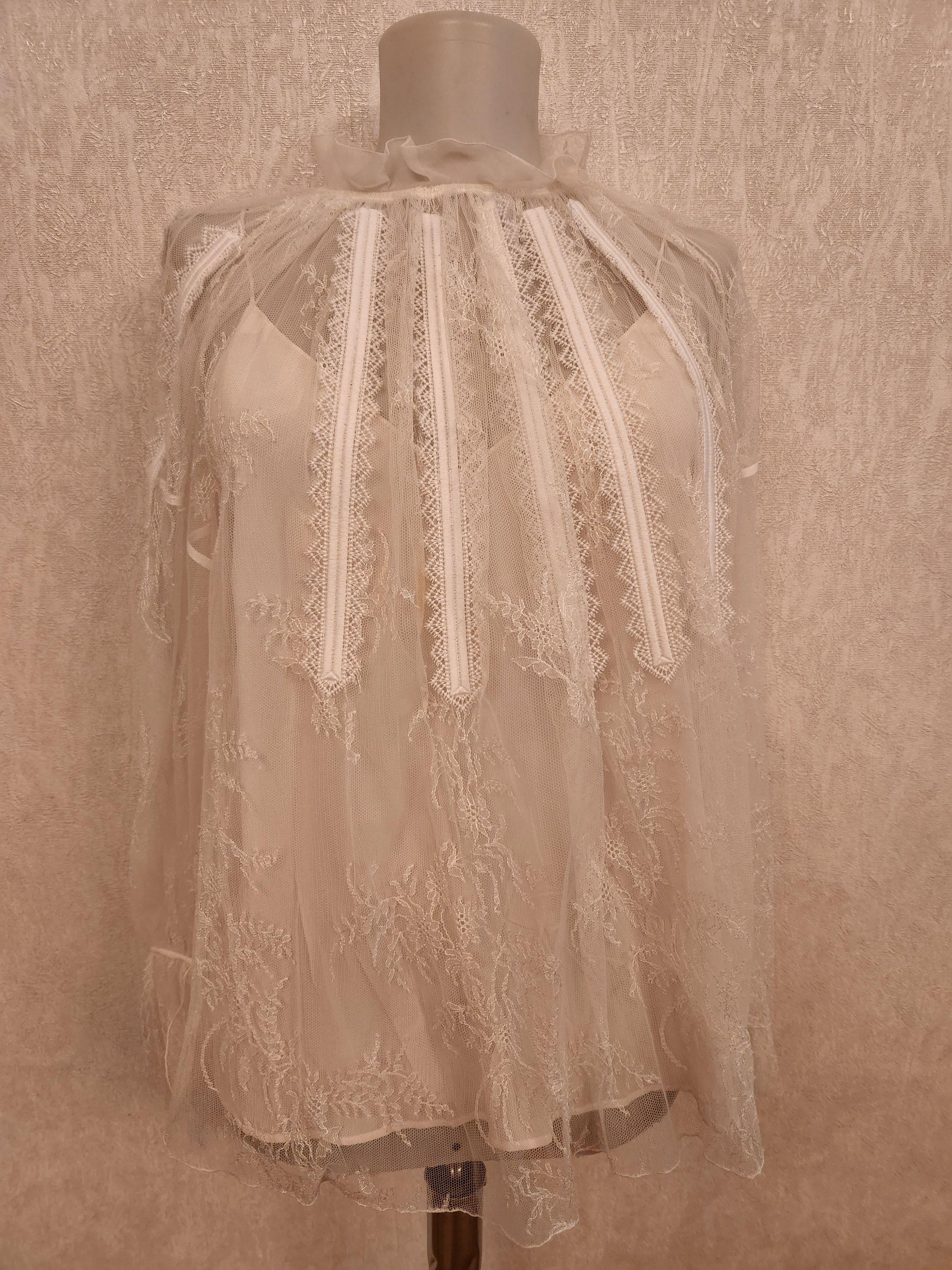 Chantilly Lace White Blouse