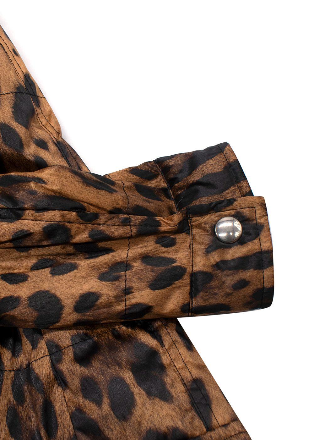 Dolce & Gabanna Leopard Print Trucker Jacket