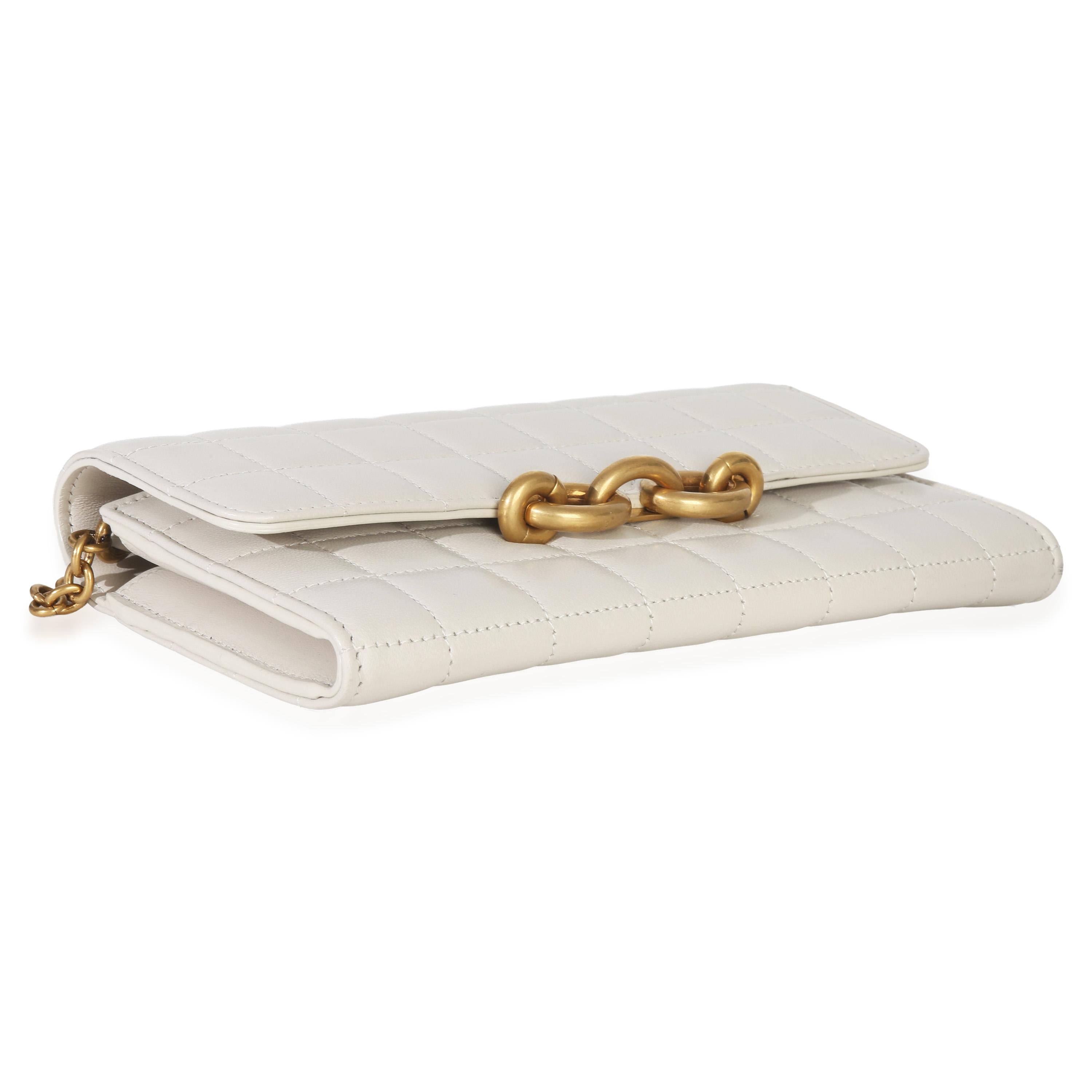 Saint Laurent Soft Calfskin Le Maillon Wallet On Chain