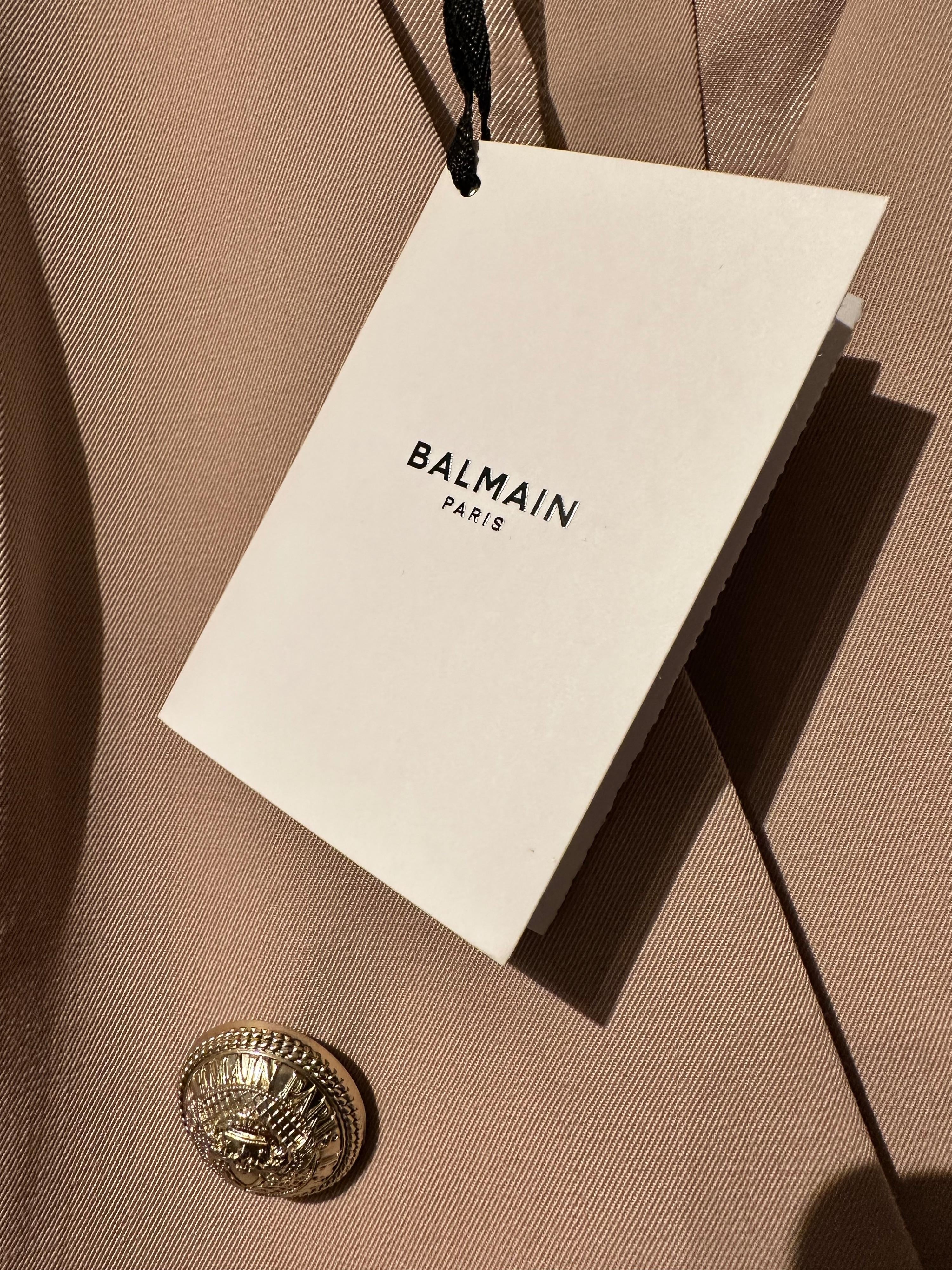Balmain Blush Pink Sleeveless Blazer Dress