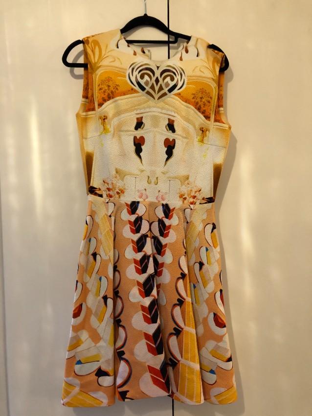 Mary Katrantzou Orange Printed A-Line Dress