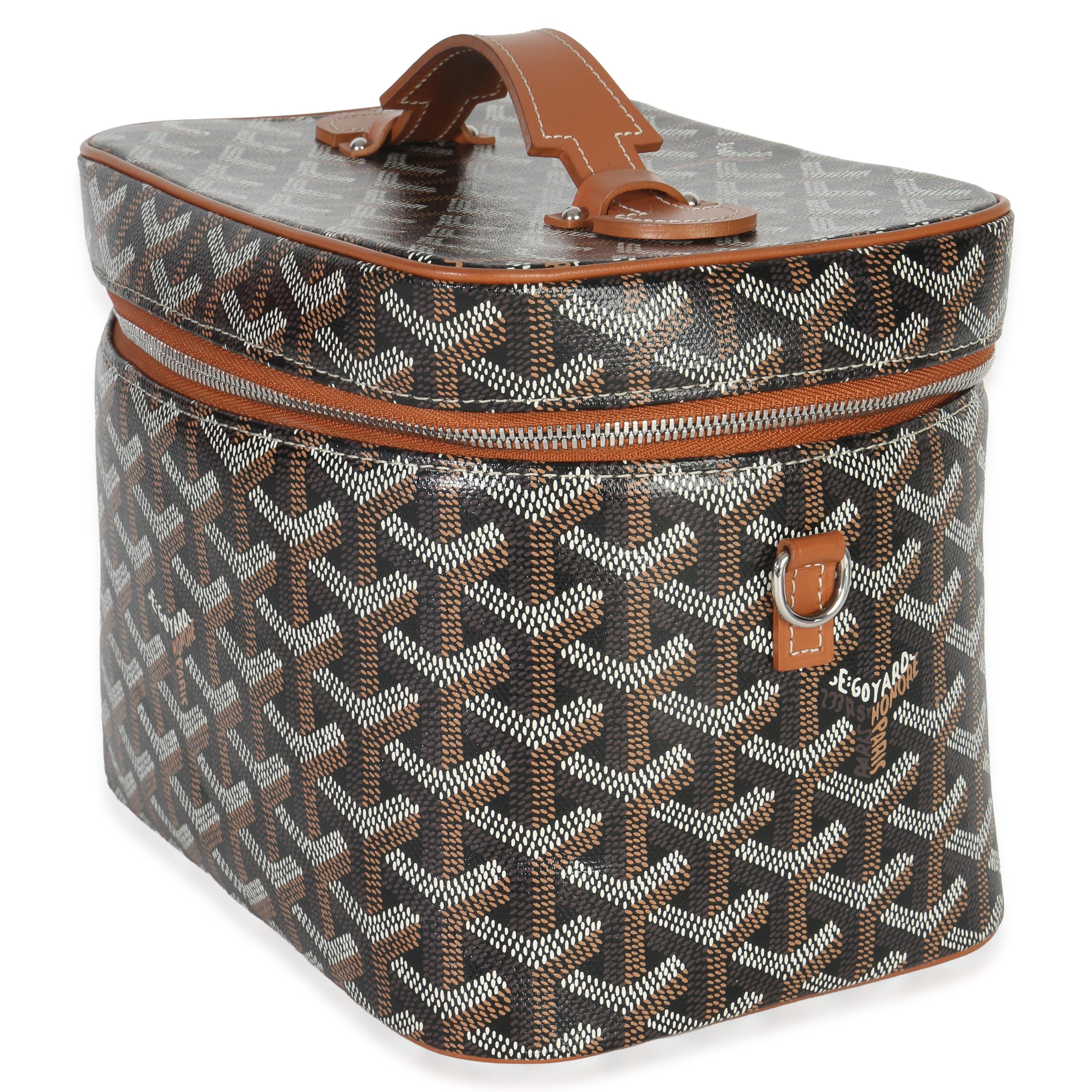 Goyard Gold Black Goyardine Canvas Muse Vanity Case