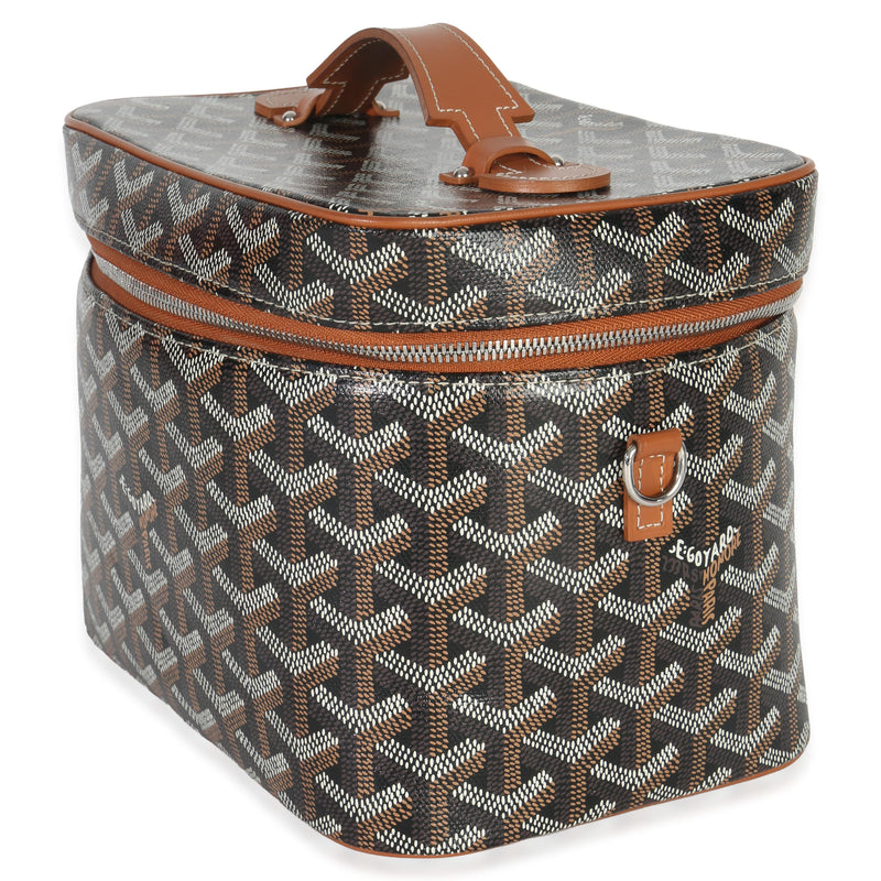 Goyard Gold Black Goyardine Canvas Muse Vanity Case