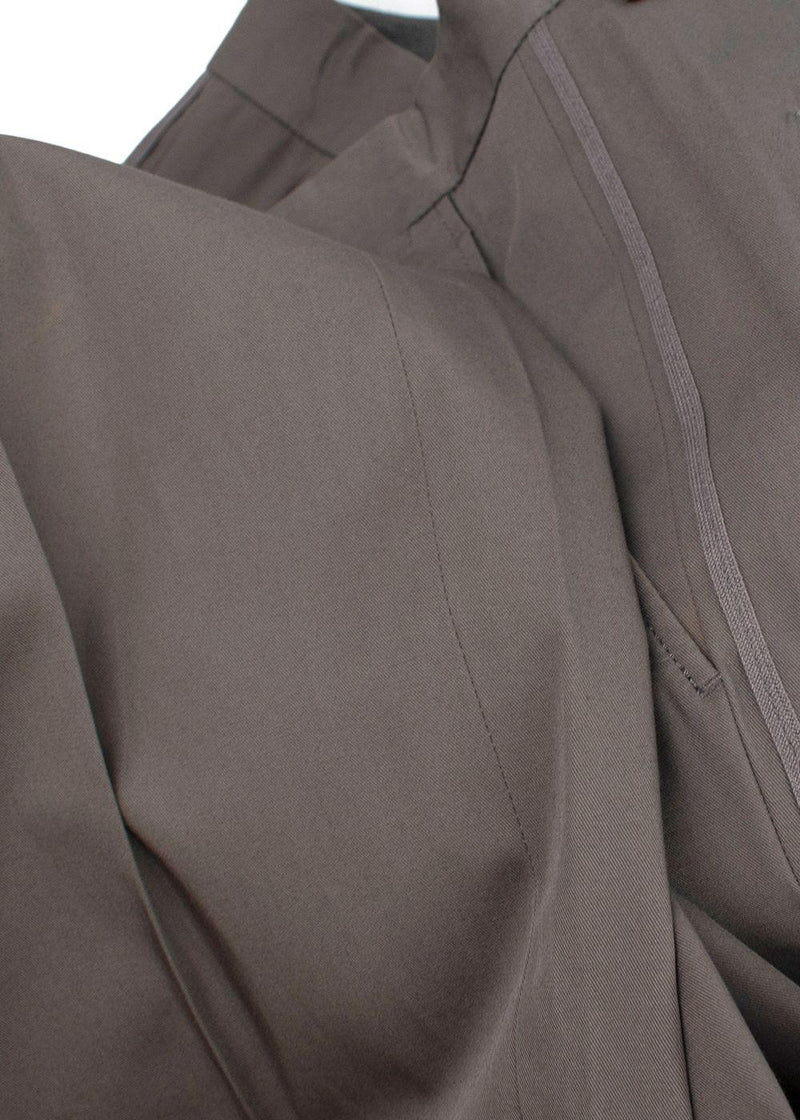 Lanvin Taupe Cotton Tailored Trousers