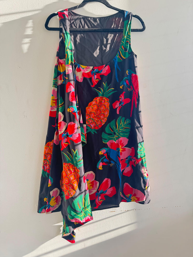 Valentino Floral Draped Mini Dress