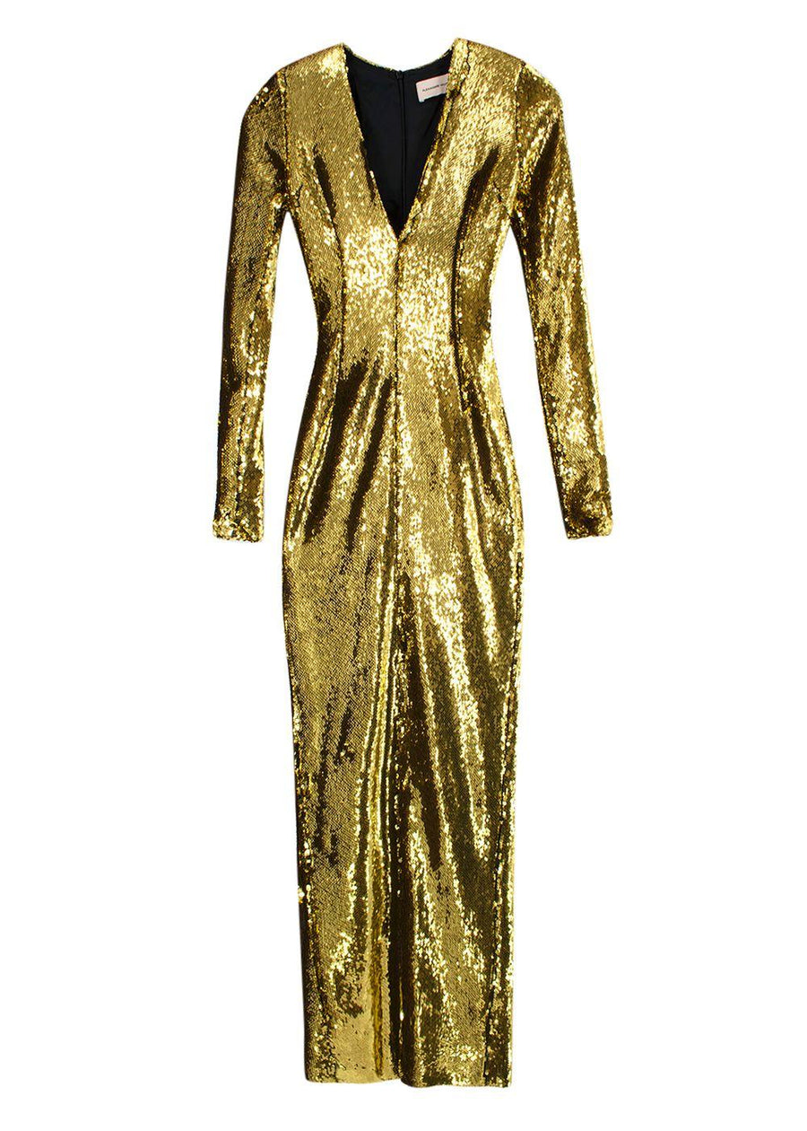 Alexandre Vauthier gold sequin gown
