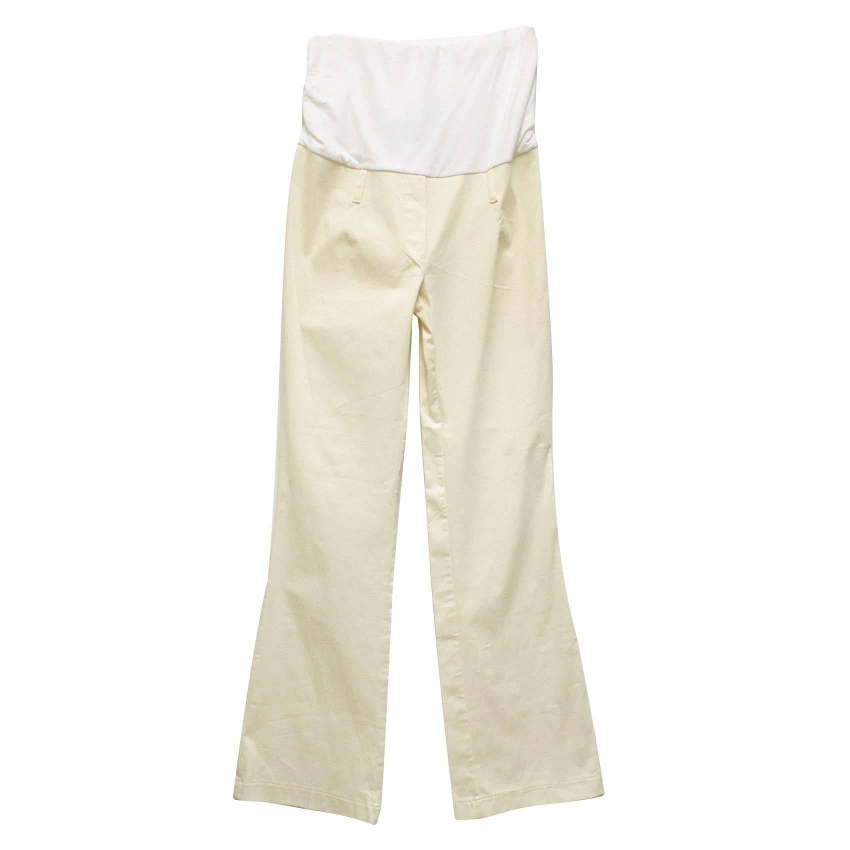 Tiffany Rose Cream Maternity Trousers
