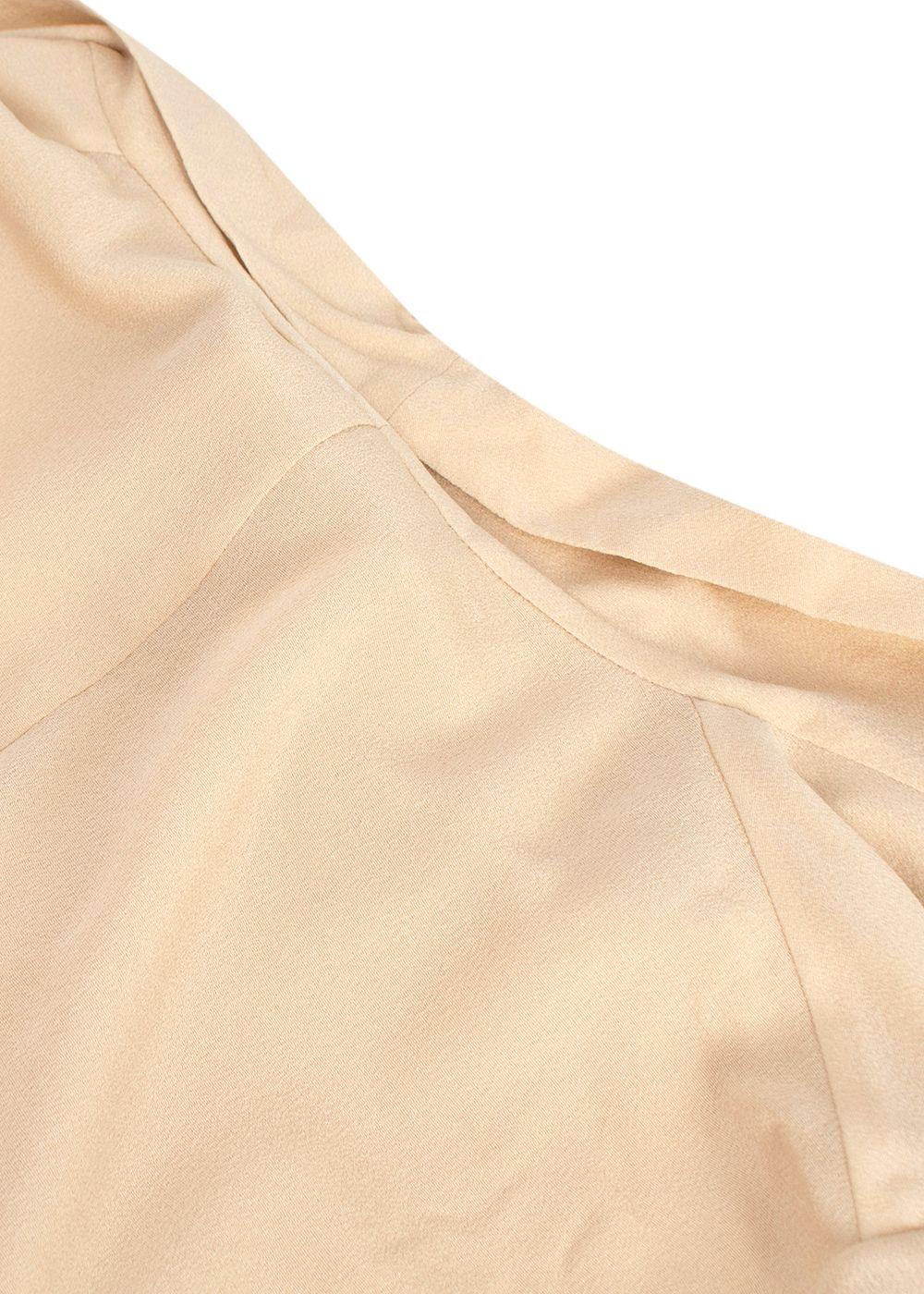 Icicle Beige Silk Blazer and Wide Leg Trouser Suit