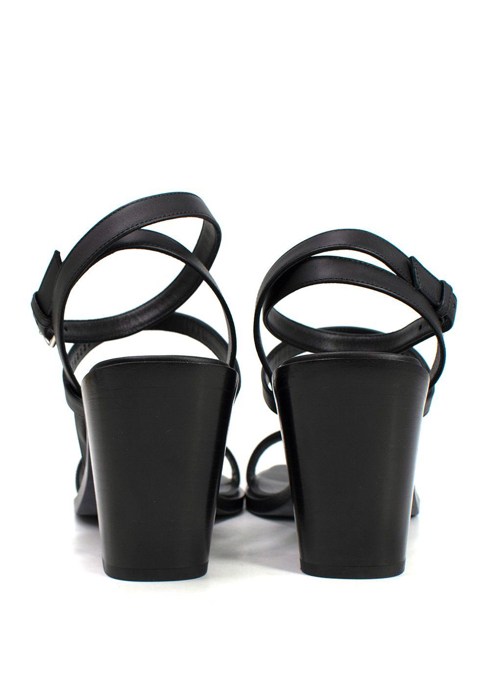 Hermes Black Leather Ivresse Sandals