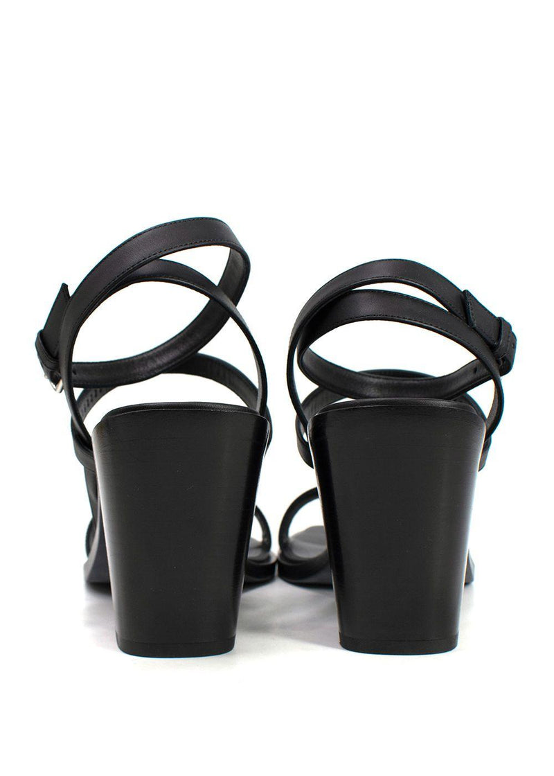 Hermes Black Leather Ivresse Sandals