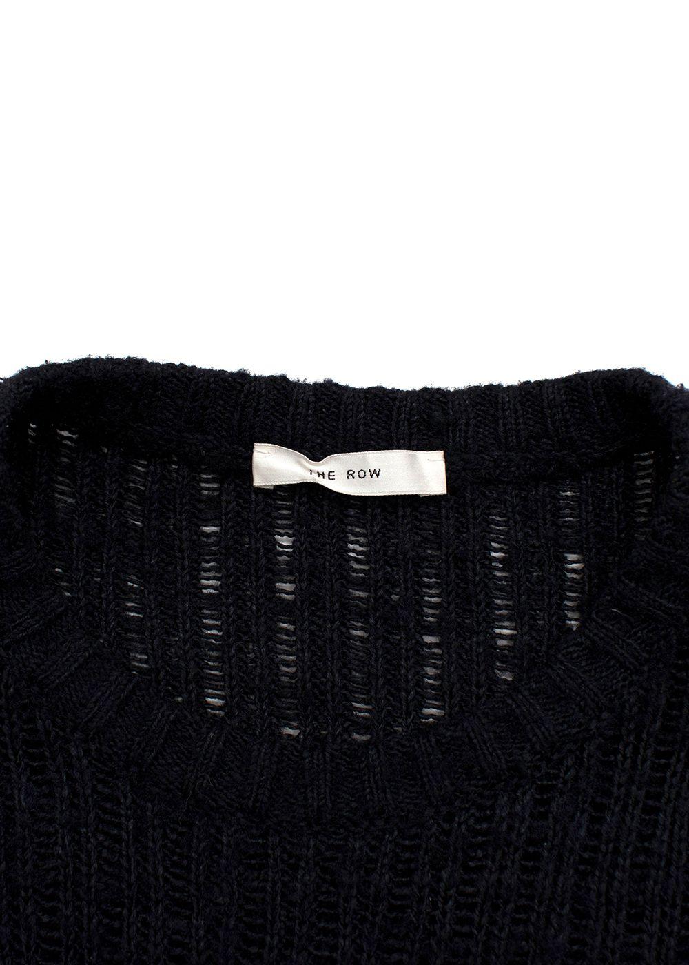 The Row Navy Knitted Tank Maxi Dress